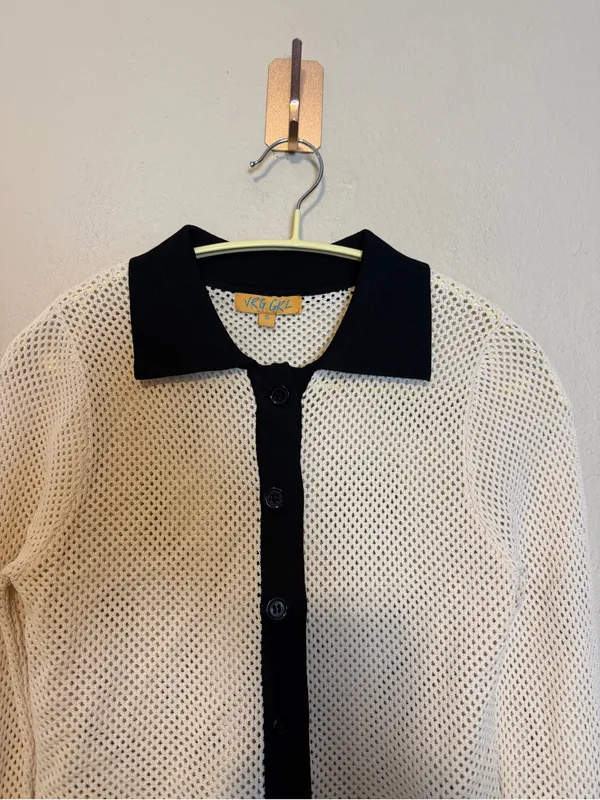 Verge Girl New York Step Knit Top Natural‎ Size Small - Image 4