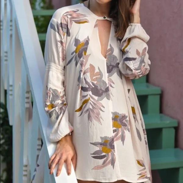 Free People ✨HP✨Electric Orchid Print Swing Tunic✨ - Image 5