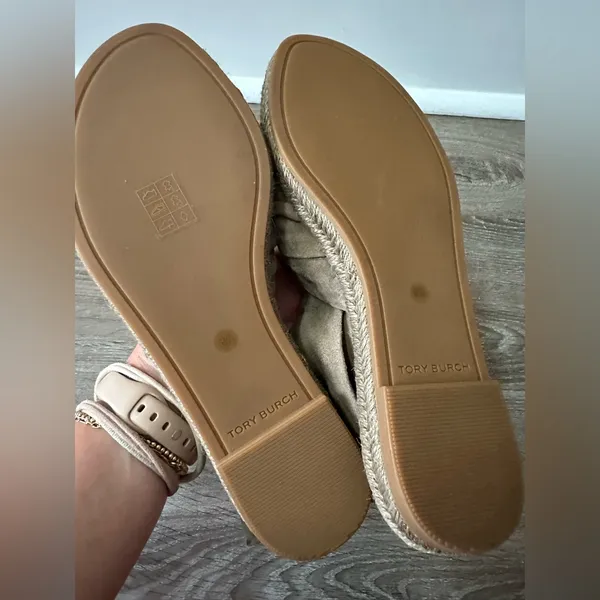 Tory Burch Suede Slingback‎ Espadrille Sandals Size 6.5- New - Image 5