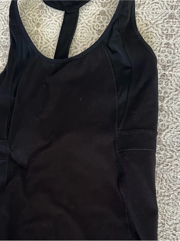 Athleta Black Racerback Training Tank Top - Image 3