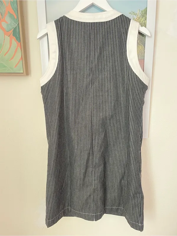 Tuckernuck Pomander Place Voileta Black Stripe Mini Dress Size Large - Image 7