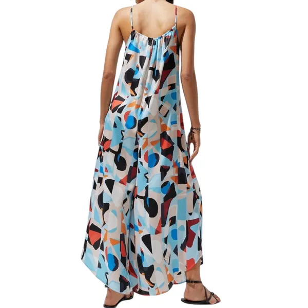 NWT Anthropologie Women's Breezy Wide Leg Jumpsuit Geometric Print Size‎ Small - Image 2