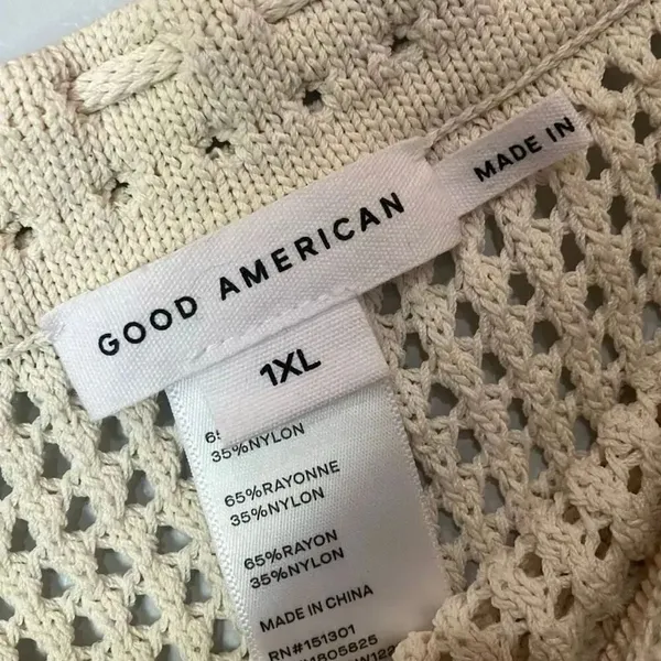 Good American Crochet Low Rise Skirt Cream 1XL Boho Swim cover #785 - Image 7