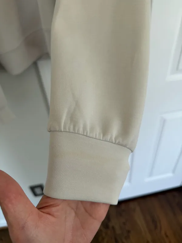 Lululemon Softstreme Perfectly Oversized Cropped Crew Mojave Tan Cream 8 Lounge - Image 6