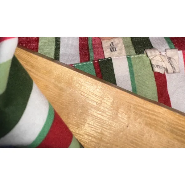 Printfresh Candy Cane Stripe Organic Cotton Pajama Top Women's‎ Medium Cozy - Image 6