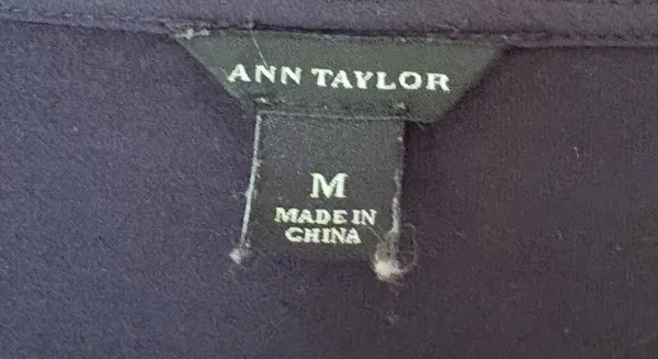 Ann Taylor Navy Beaded Shirt - Image 2
