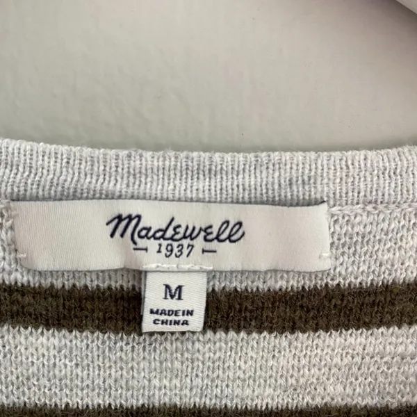 Madewell Shoulder Zip Striped Sweater - Image 2