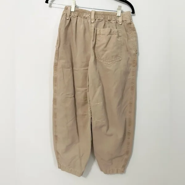 Aerie XS/TP cropped barrel jeans tan casual - Image 3