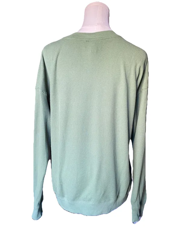 Feeling Festive Pumpkin Spice Waffle Knit Long Sleeve Top - Image 6
