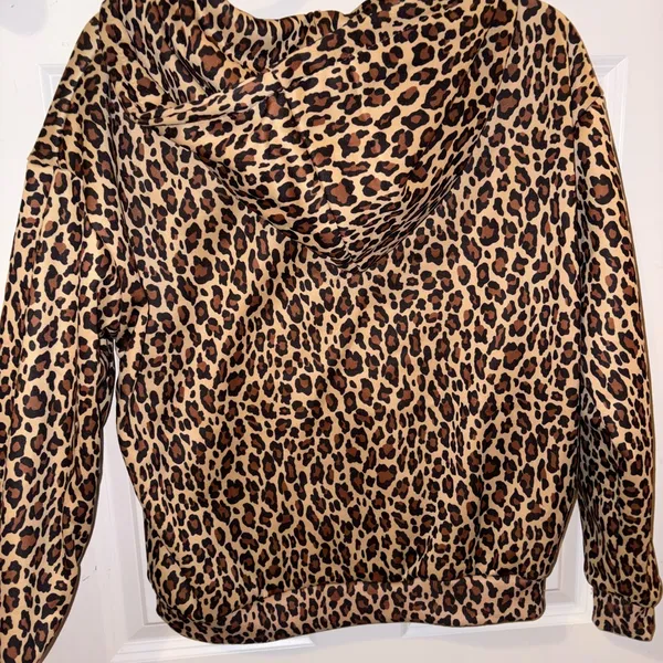 Leopard Print zip up Brown - Image 2