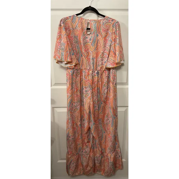 NWOT SHEIN Curve Paisley Boho Wide Leg Jumpsuit Maxi Plus Size Romper , 1XL - Image 6