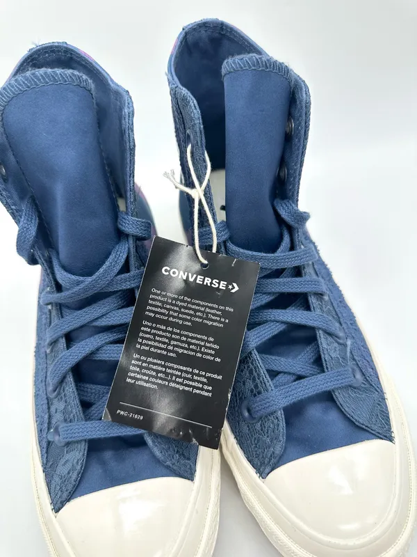 Converse Chuck 70 Hi Floral Satin Slacker Blue Men 5 Women 7 NWOB A17487C - Image 11
