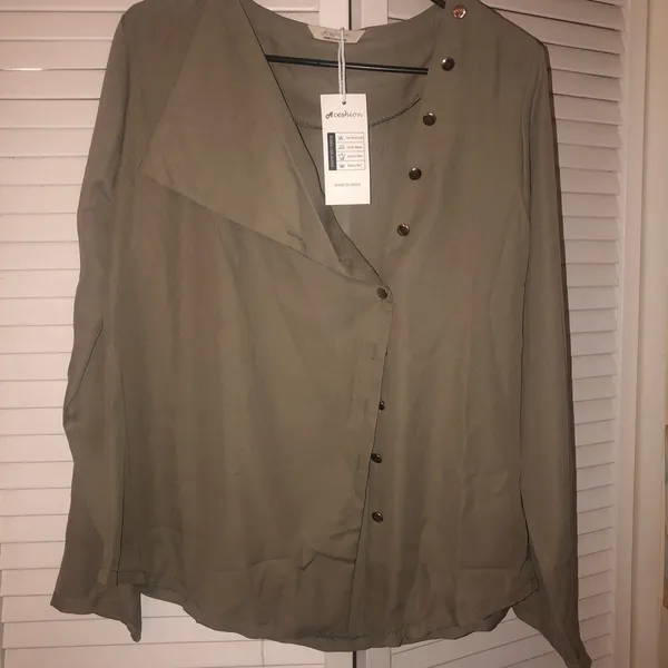 Chiffon Blouse Green Size M - Image 3