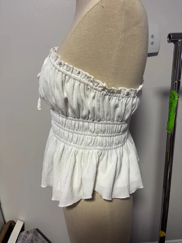 Strapless elastic waist blouse - Image 2