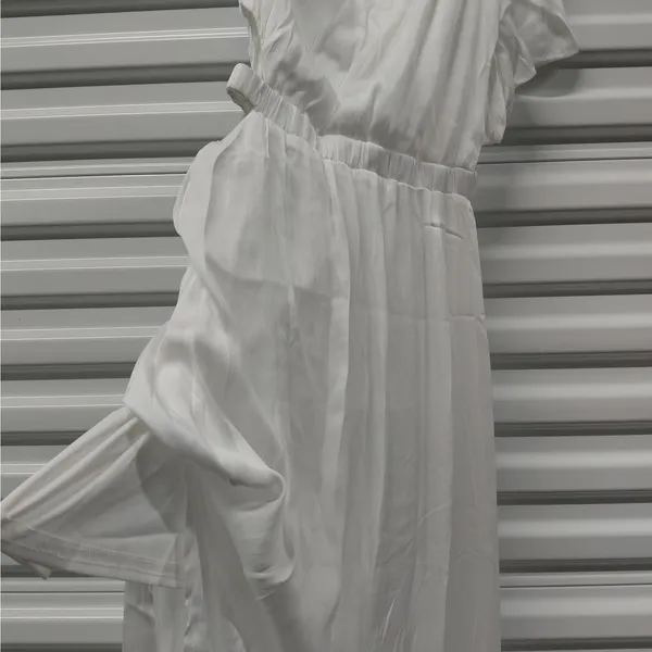 Prómesa Formal Evening Gown Dress Size Small White One Shoulder Wedding Party - Image 6
