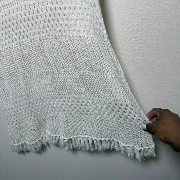 Tommy‎ Bahama Women Linen Cotton Swim Coverup Dress Crochet Fringe Beach Resort - Image 5