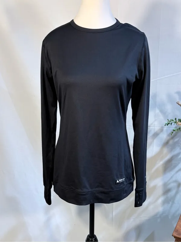 💥Burton Women’s Midweight Dryride Base Layer Crewneck Top Black Thumbholes~M🧡 - Image 12