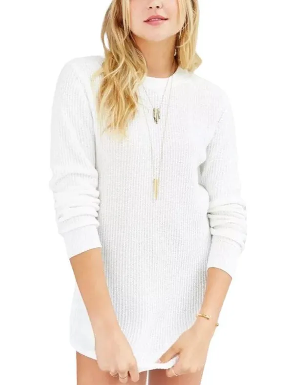 Unif X Urban Outfitters Pullover Waffle Knit Sweater - Cream - Small - Image 6