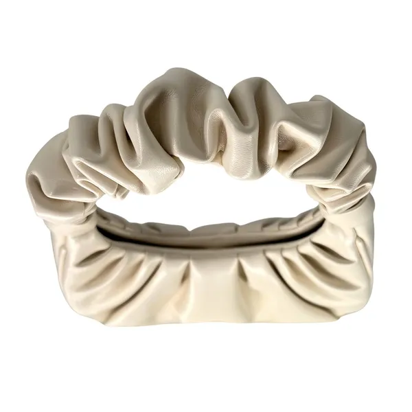 JW‎ PEI Gabbi Ruched Hobo Handbag Ivory Vegan Leather Small Hobo Bag Like New - Image 4