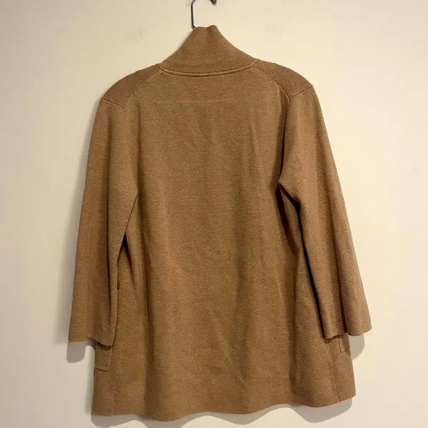 J.Crew Sweater Blazer Sophie Open Front Camel Tan Wool Blend Women Size S - Image 4