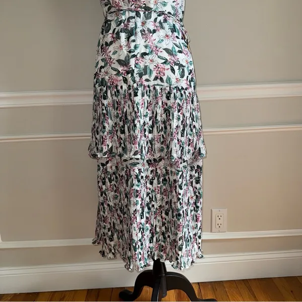ELLIATT‎ Revolve Vedado Floral Pleated Tiered Midi Dress size Small - Image 8