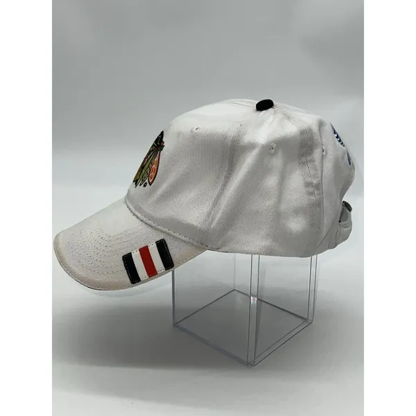 Chicago Blackhawks Hockey AT&T Kick 10 White Cotton Baseball Style Trucker Cap - Image 4
