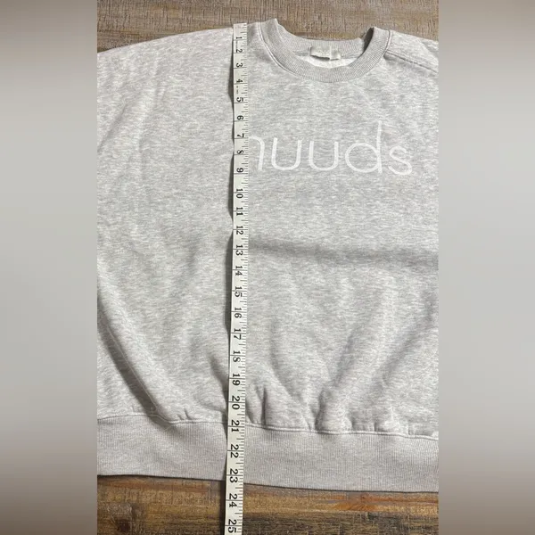Nuuds Heather Gray Boston Crewneck Sweatshirt Size L - Image 6