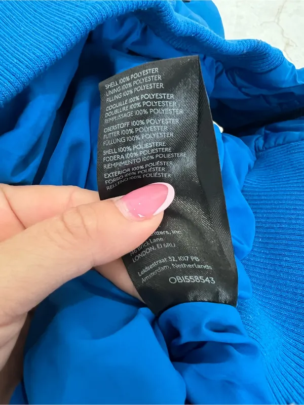 Urban Outfitters Vibrant Blue UO Lily Crop Puffer Jacket Size Small - Image 6