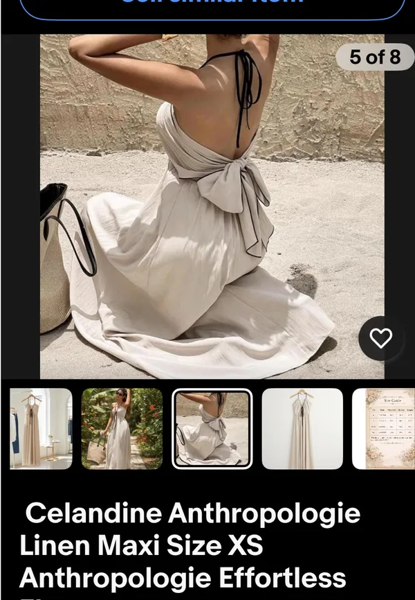 Maeve Celandine Anthropologie Linen Maxi Size XS Anthropologie Effortless Elegance: - Image 5