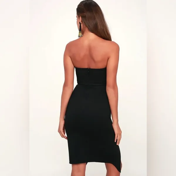 Lulu’s Jazzie Black Strapless Bodycon Dress NWT Size Small LBD - Image 2
