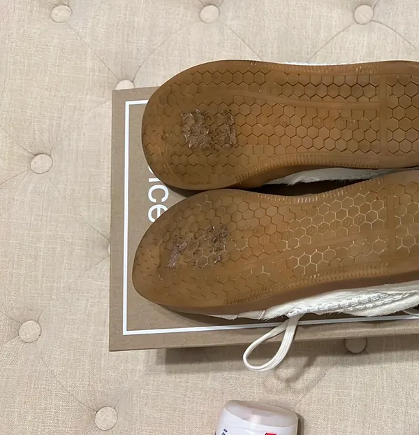 DV by Dolce Vita Notice Stitch- Ivory Calf Hair Sneaker-Size 9 - Image 4