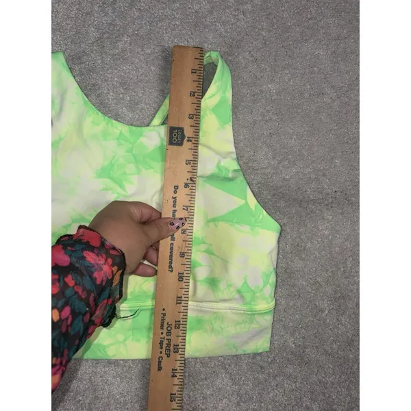 Lululemon Energy Bra High Neck Long Line Shibori Green Tie Dye Medium Support 4 - Image 7