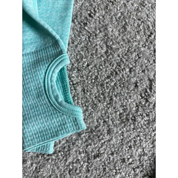 Gymshark Long Sleeve Top Size M Teal Vital Seamless Workout Shirt - Image 6