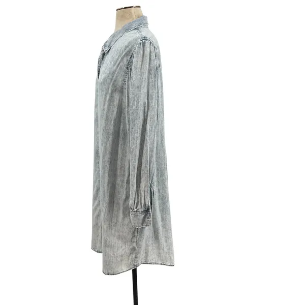 Rails Adele Shirt Dress Long Sleeve Light Acid‎ Wash Denim Blue Size XXL - Image 7