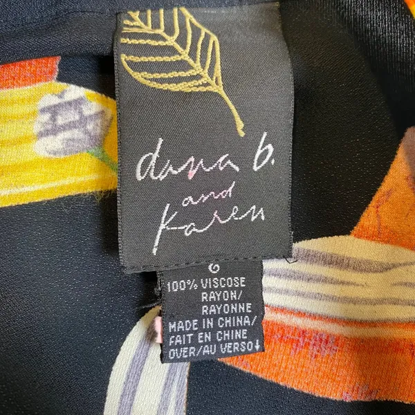 Dana B. and Karen Maxi Skirt‎ Women's Size 6 Black Sun Hat Daisy Print Boho EUC - Image 5