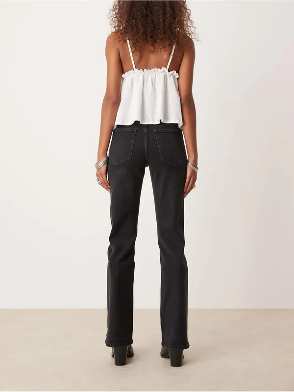 FREE PEOPLE~We The Free Sabine Slim Straight Leg Bootcut Jeans Size 24 NWT - Image 2