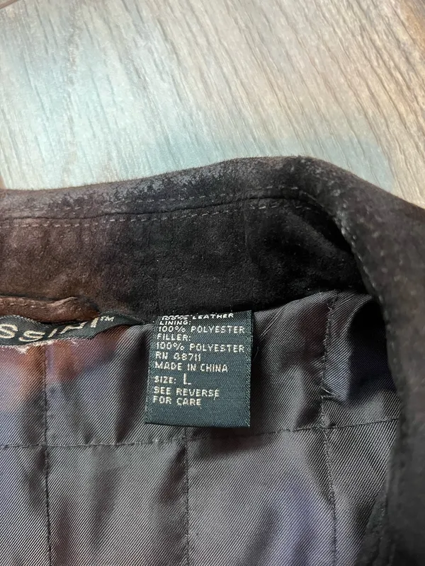 Massini Vintage Brown Leather Suede Jacket Western - Image 2