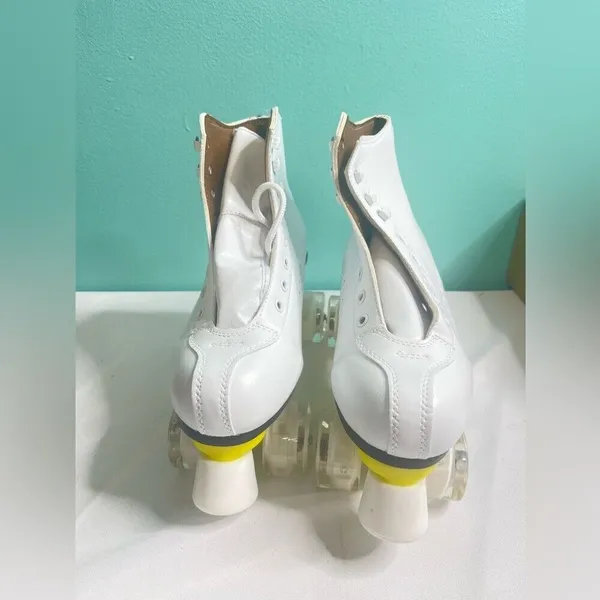 Brand‎ new white and yellow skates size 10 - Image 2