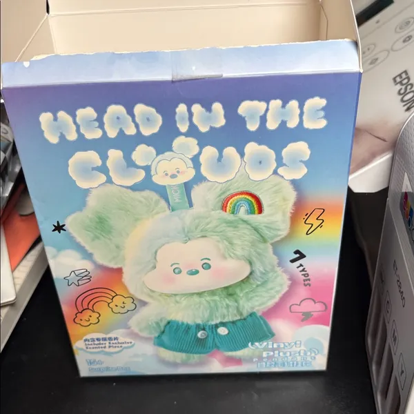 Authentic Miniso Mickey Head In The Clouds Vinyl Plush. Leisure Rainbow - Image 3