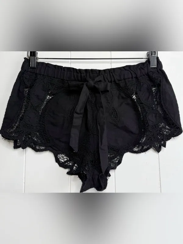 The Free People Intimately Brittany Micro Shorts size Large in Black - NWOT! - Image 3