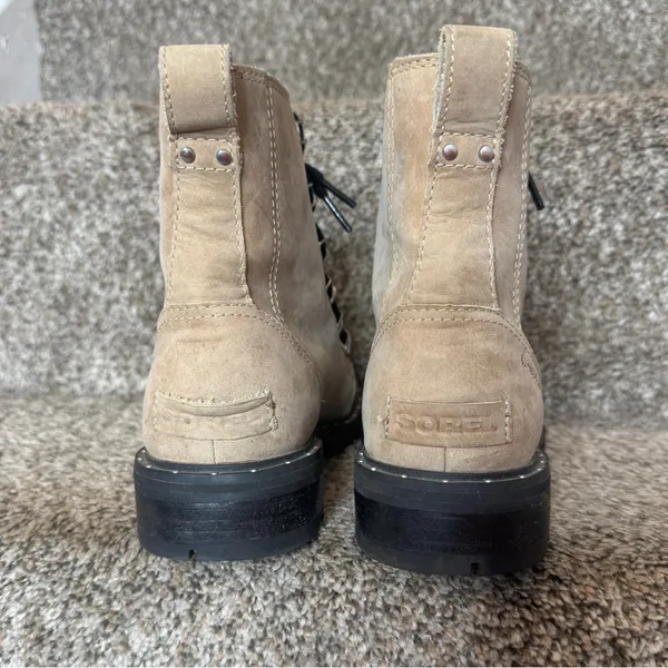 SOREL Woman’s Lennox‎ Shearling Boots Tan Size 6 Waterproof - Image 5