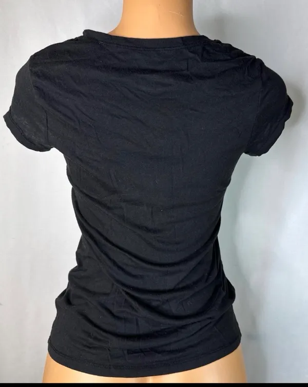 Black glitter t shirt Size M - Image 3