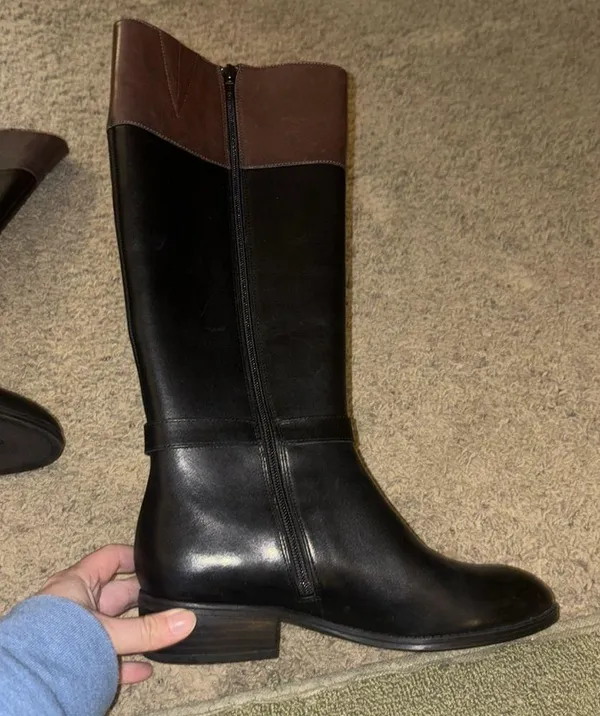 Lauren by Ralph Lauren Makaila Women's Brown/Black Polo Riding Boots Sz 7.5 EUC - Image 4