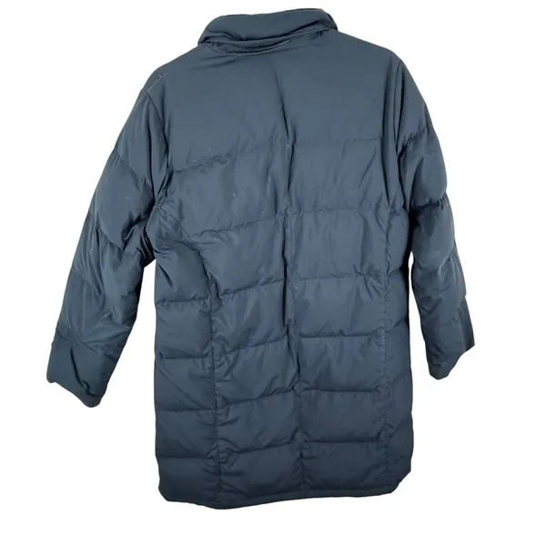 L.L. Bean Black Puffer Full‎ ZIp Goose Down Bodywarmer Trench Coat Size M - Image 3