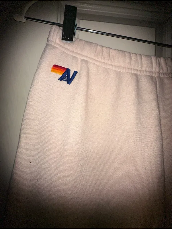 Aviator Nation Women’s 5 Stripe Rainbow Sweatpants Joggers size XS - Image 4