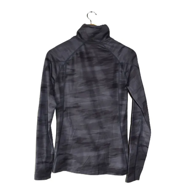 Under Armour Quarter Zip Pullover Women Grey Camo Good Thumbhole Athletic - Image 4