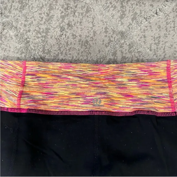 Lululemon Groove Pants Flare Multicolor Waistband Luon 6 - Image 4