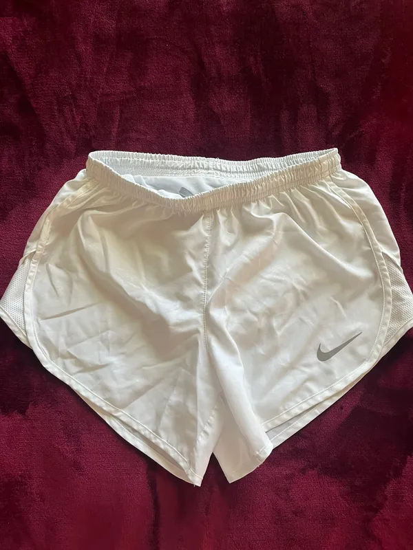Nike White Dri-Fit Tempo Running Shorts - Image 4