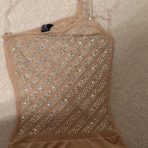 Windsor Sequin Bodysuit - tan - Image 3