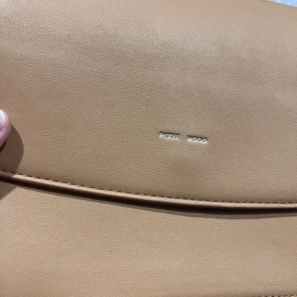 Pixie Mood Zoe Crossbody Vegan Faux Leather Bag Tan Beige Casual Purse - Image 2